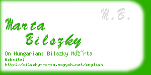 marta bilszky business card